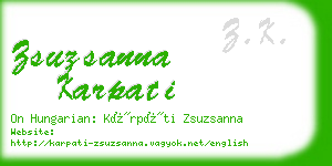 zsuzsanna karpati business card